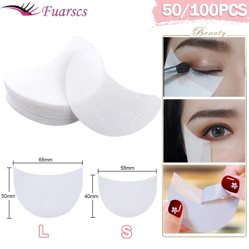 

10/50/100PCS Eyeliner Shield For Eyeshadow Shields Protector Disposable Pads Lint Free Patch False Eyelash Extension Makeup Tool