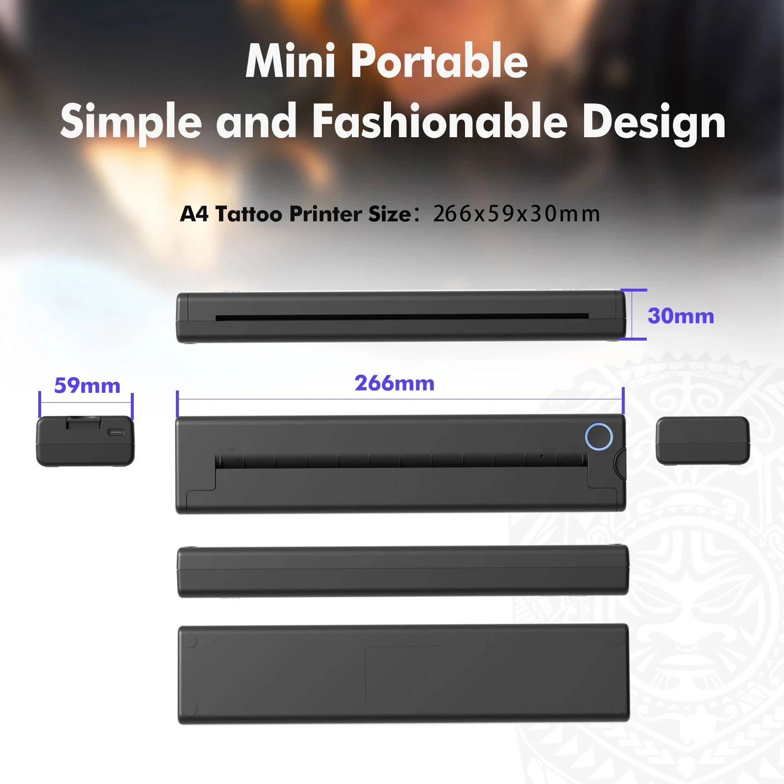 Smart Connect Tattoo Printer Compatible with IOS/Android Systems High Quality Portable Thermal Printer