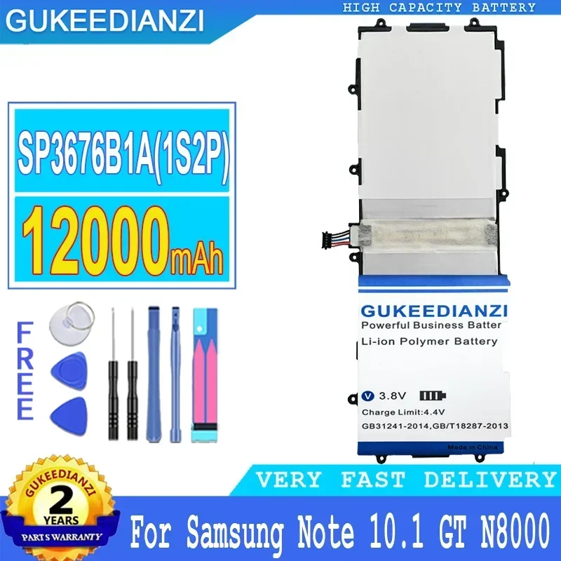 High Capacity Replacement Backup Battery SP3676B1A(1S2P) 12000mAh For Samsung GALAXY Note 10.1 GT N8000 N8010 N8020 Note10.1