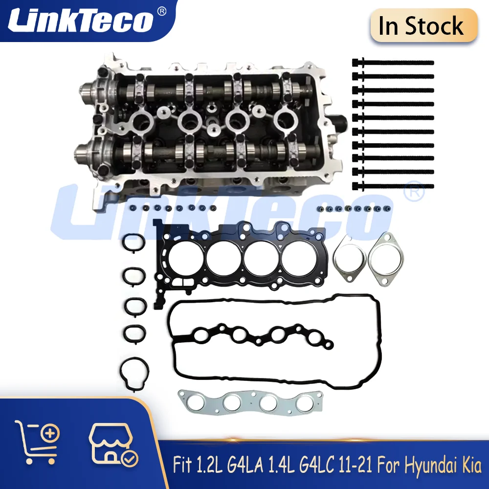 

Cylinder Head Assembly&Head Bolts&Gasket Set Fit 1.2L 1.4L G4LA G4LC For 11-21 Hyundai i10 i20 Accent Kia K2 Rio Picanto Stonic