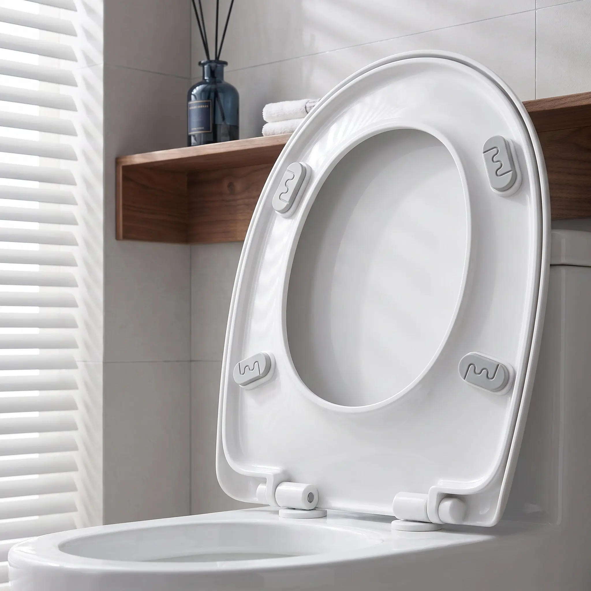 4pcs Toilet Seat Bumpers Shockproof Anti-slip Toilet Cover Gasket Seat Spacers Buffer Pad Bathroom Hardware
