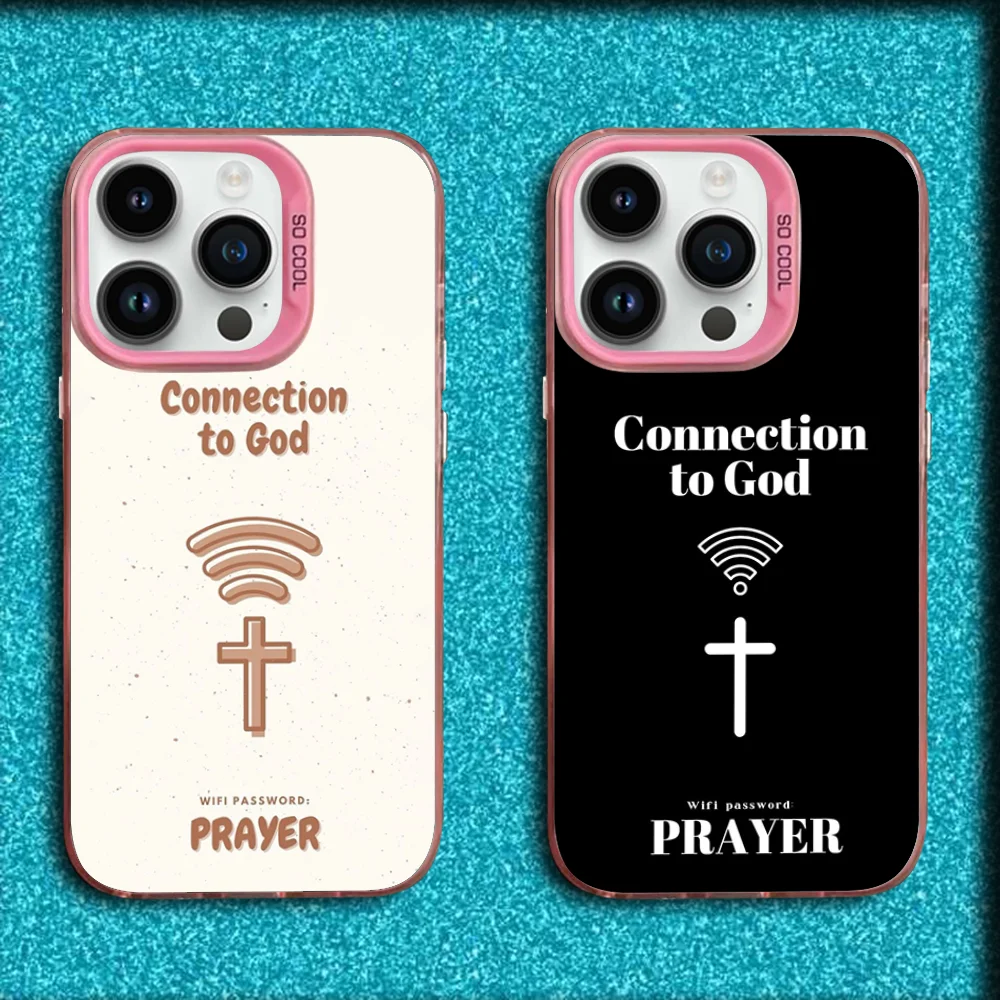 

Bible Verse Jesus Christ Christian Phone Case For iPhone 16,15,14,13,12,11,Mini,Pro,MAX Pink Matte Silicone Cover