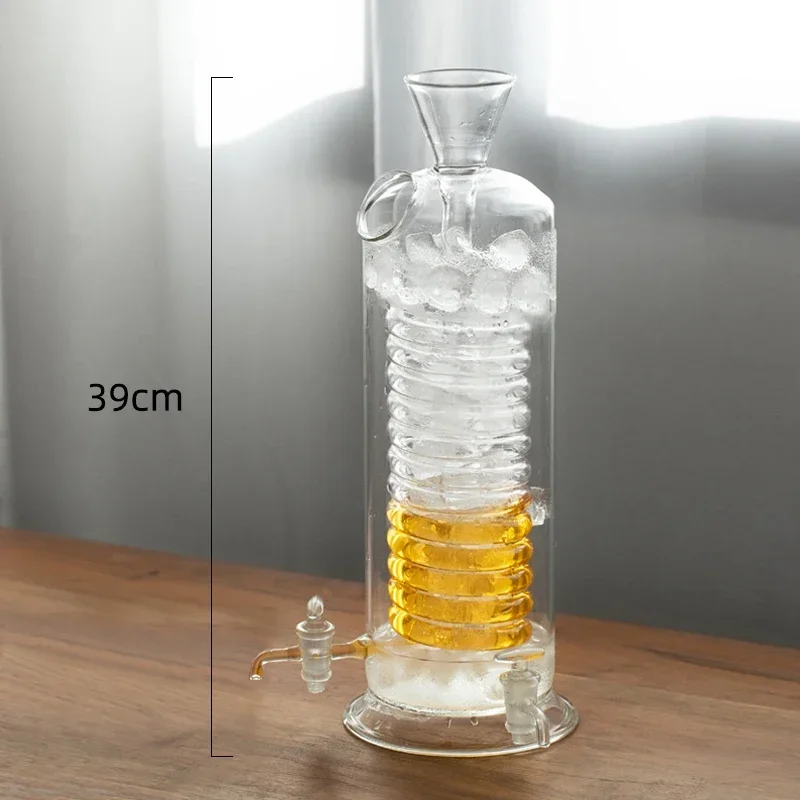 Ice Drip Cold Brew Coffee Maker Borosilicate Glass Fast Cooling Pot Drip Filter for Coffee Tea