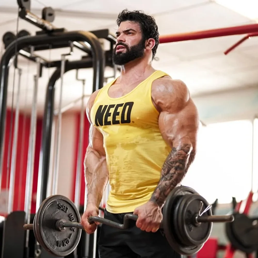 Cotton New Bodybuilding Tank Tops Summer Men Gym Fitness Sleeveless Shirt Male Casual Stringer Singlet Vest Training Clothing