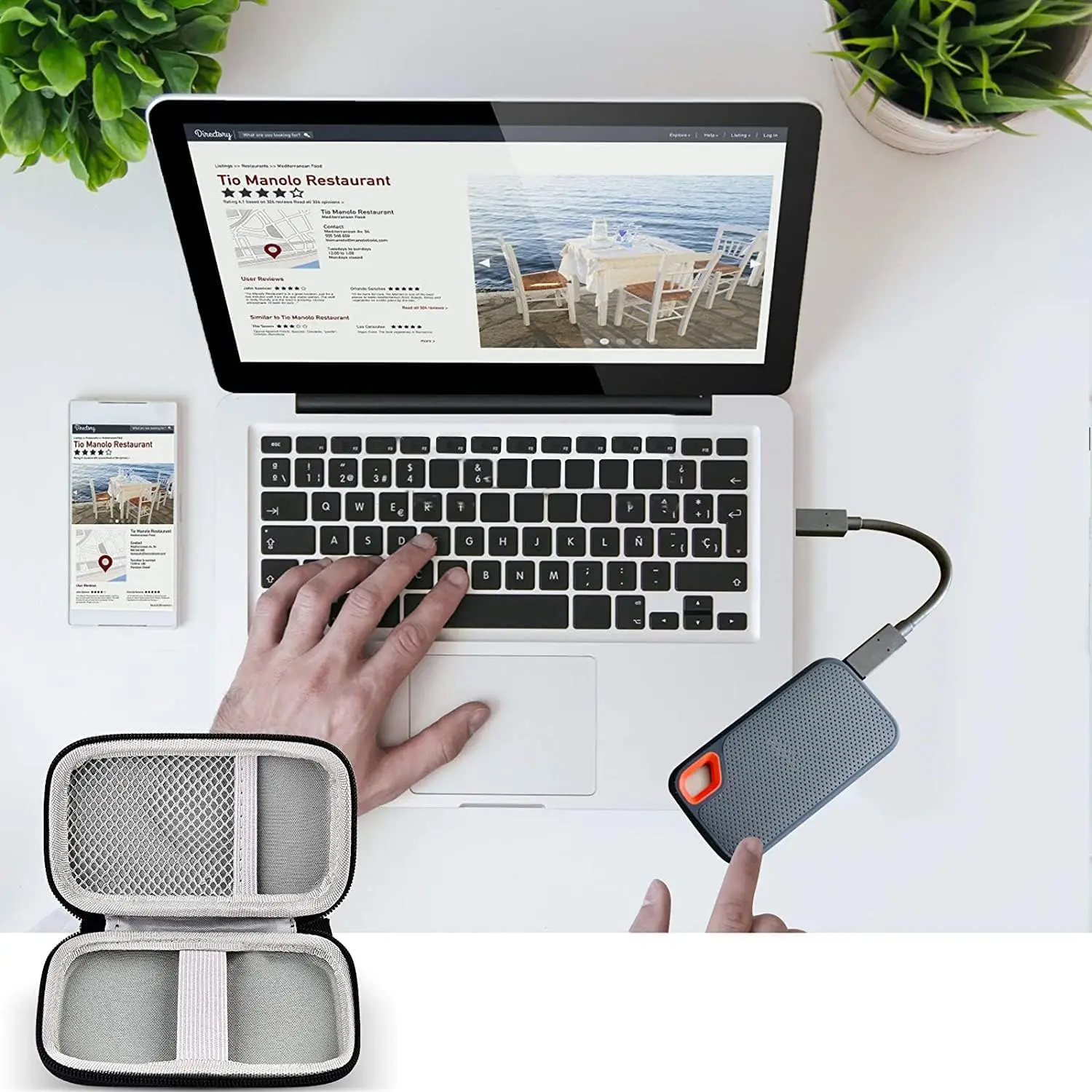 حقيبة تخزين لـ SanDisk 500GB/ 1TB/ 2TB/ 4TB Extreme Portable SSD - ما يصل إلى 1050 ميجابايت/ثانية - USB-C، USB 3.2 Gen 2 - خارجي (حقيبة فقط)