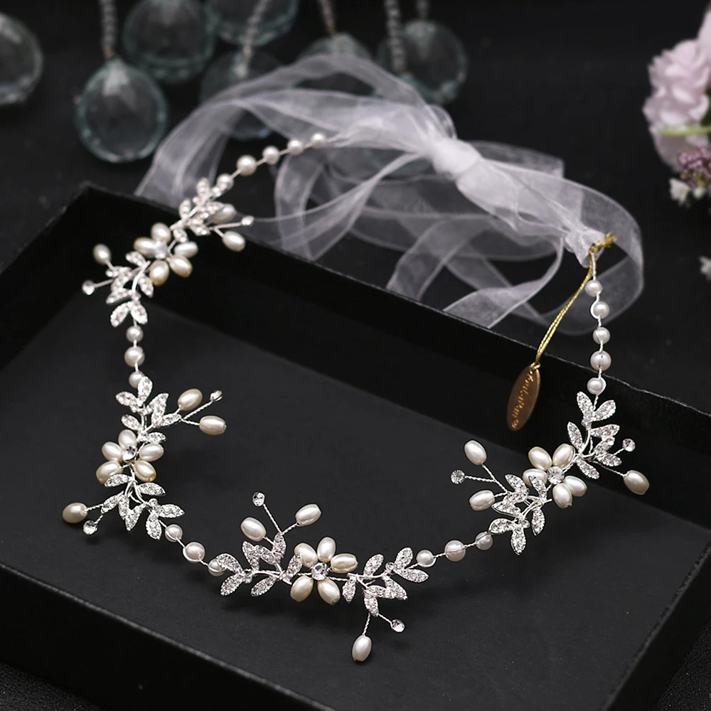 Silver Ladies Belt for Wedding Dress Sash Alloy Leaf Belt for Bride Bridal Dress Accessories Pearls Jewel Belt Leg Ring Headband