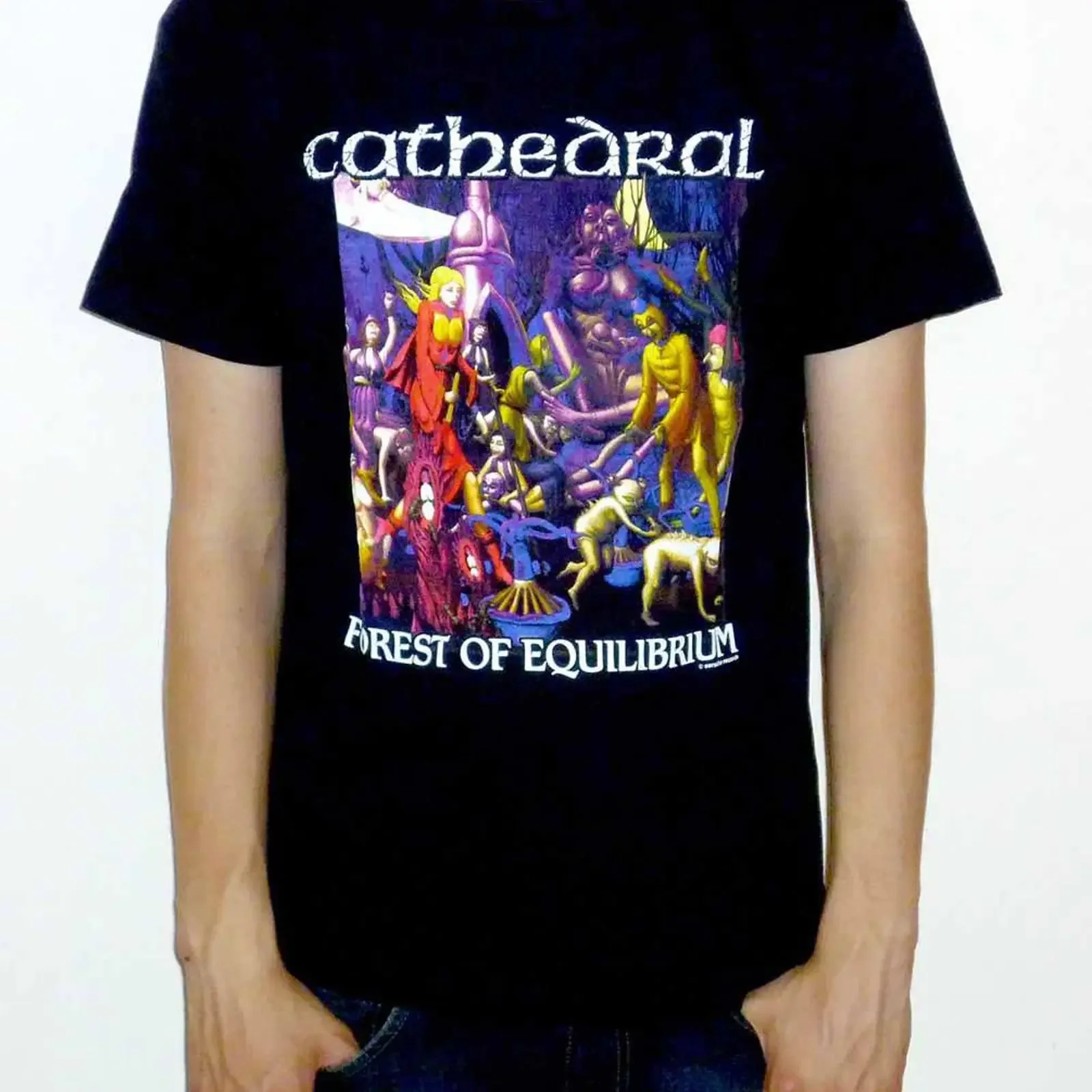 Cathedral Forest Of Equilibrium T Shirt vintage Washed Breathable fashion Slightly Versatile streetwear Casual Stretched