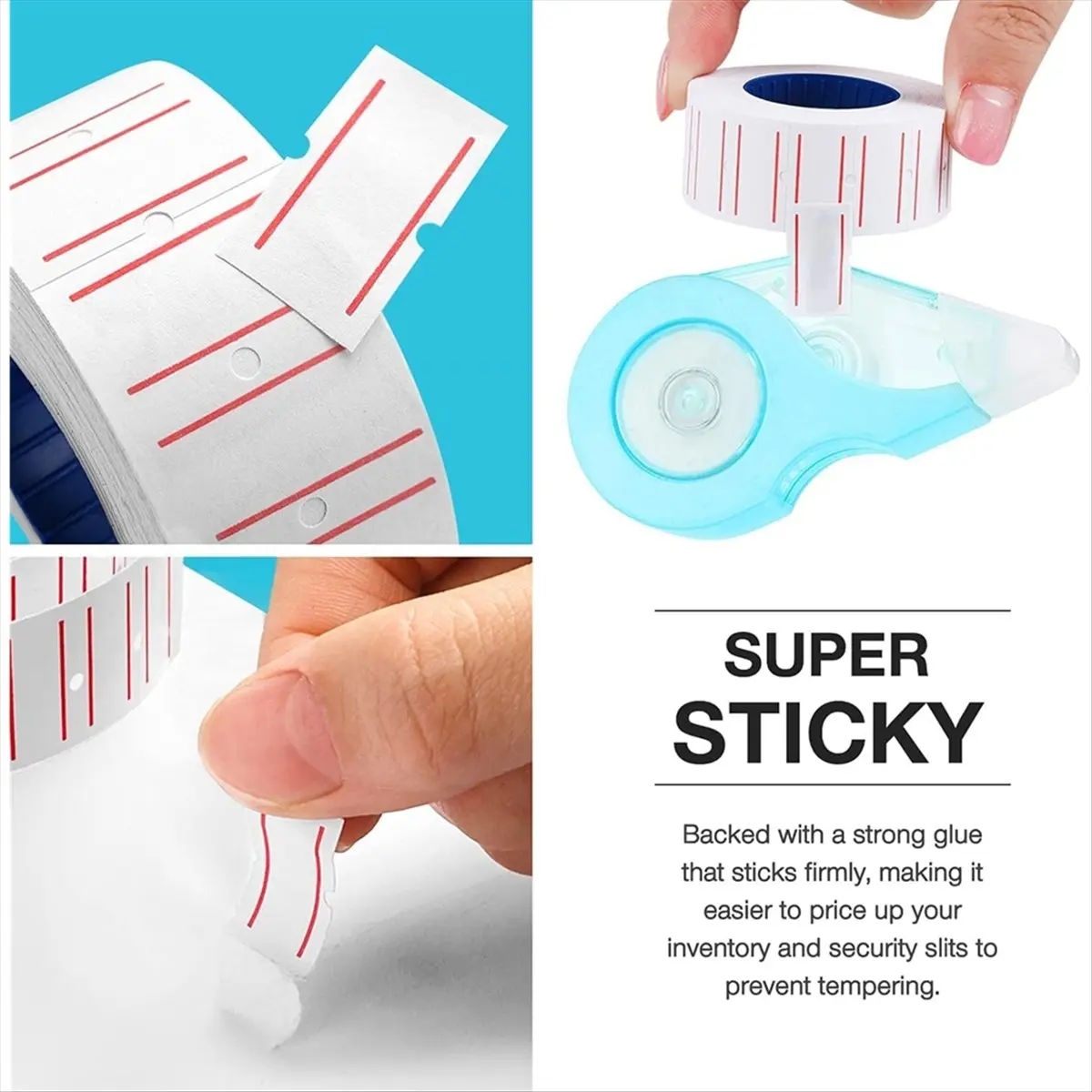 30 Rolls 15000pcs White Price Labels for Mx-5500 Labeller White Pricemarker Stickers Plus 3 Piece Refill Ink Rolls