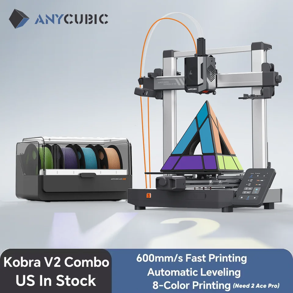 ANYCUBIC Kobra 3 V2 Combo AE Version 600mm/s Fast Printing 3D