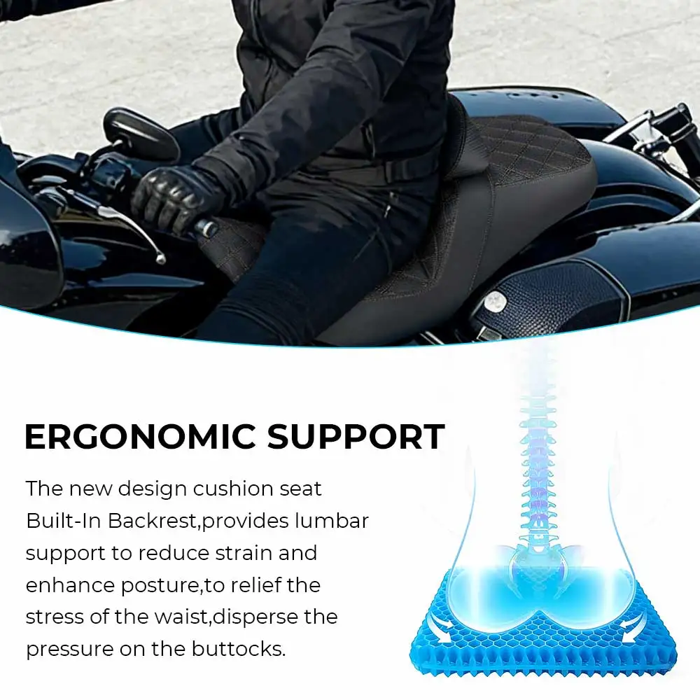 Black Driver Passenger Seat With Backrest Motorcycle accessories Fit For Harley Touring Street Glide Limited CVO FLHXLSE 2026