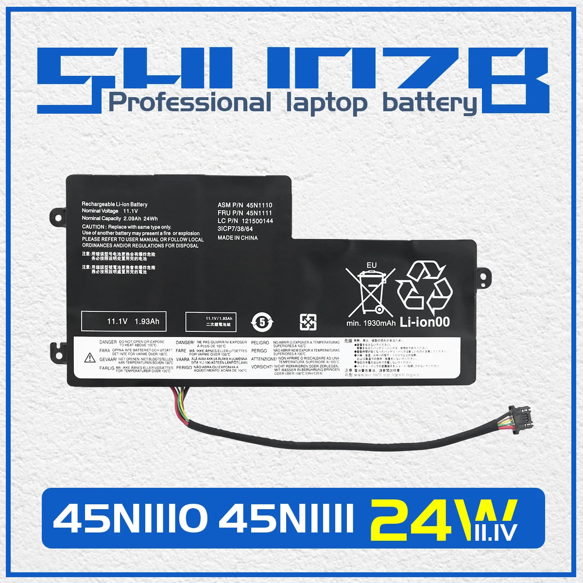 

SHUOZB Internal Battery for Lenovo ThinkPad T440 T440S T450 T450S X240 X250 X260 X270 L450 45N1110 45N1111 45N1112 11.1V 24WH