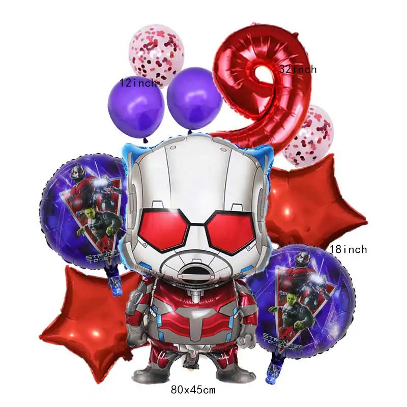 Ant-Man Balloon Boy Birthday Party Supplies Hero Theme Balloon Baby Shower Home Garden Room Decorations