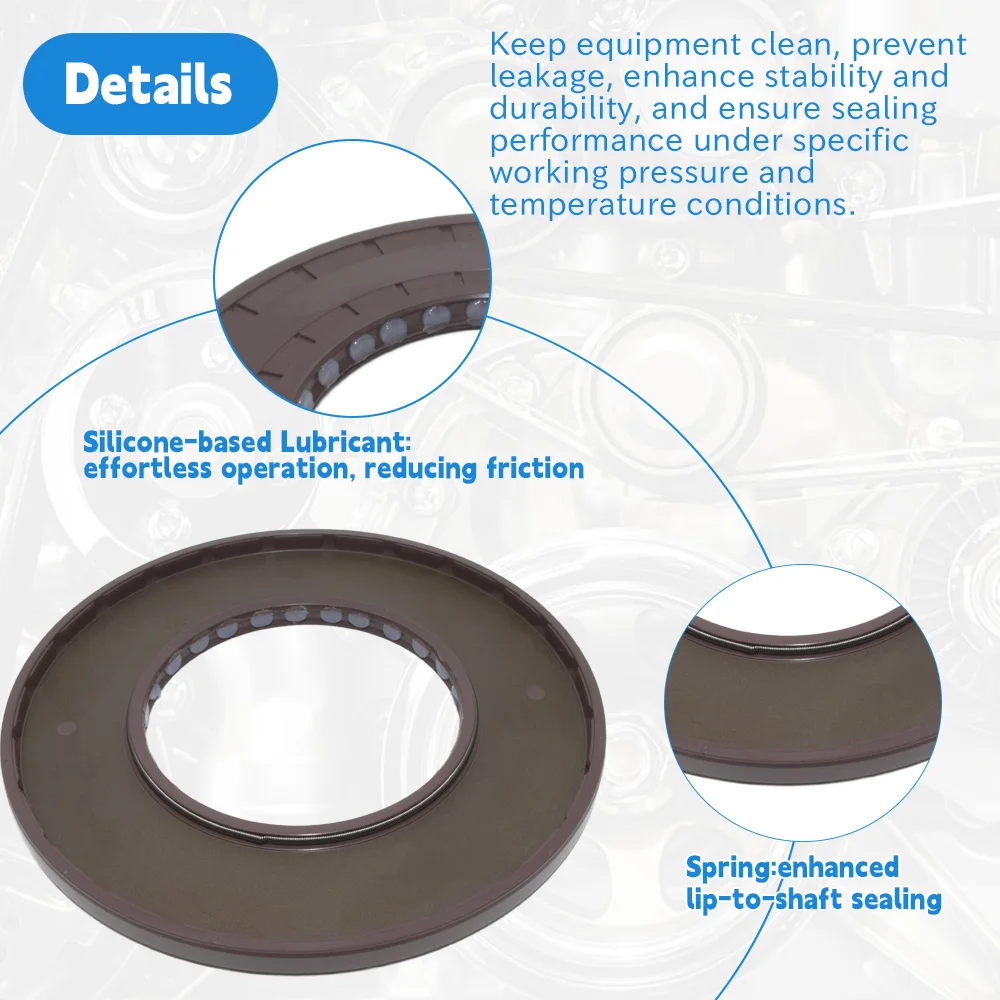 DMHUI Skeleton Oil Seal Lip Seal 65x120x7mm PPS Type VITON Material For Rexroth A4VG280 Pumps ISO9001:2008