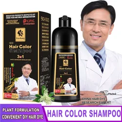 Hair Wash Black Shampoo Hair Dye Black Color Permanent Authentic No Harm Natural Plants No Stimulation