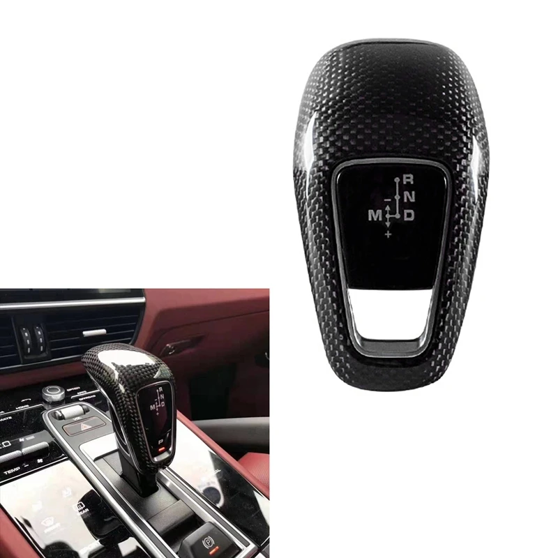 

Gear Head Knob Shift Cover Trim Shifter Lever Cover Replacement For Porsche-Cayenne 2018-2021