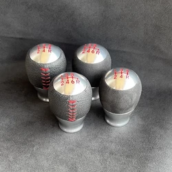 Gearshift Gear Shift Knob M10*1.5 Genuine Leather Suede Car Accessories Fits Honda Fit GK5 FK8 FL5 Civic 10 Weight 345G