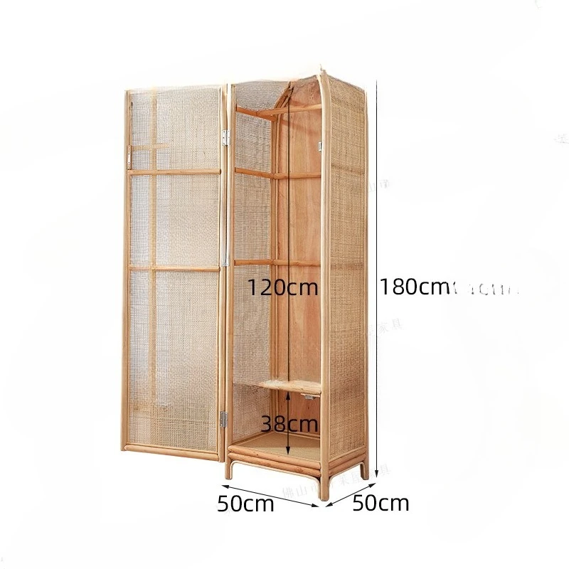 خزانة ملابس فردية من الروطان الشمالي، منزل صغير، شقة غرفة نوم، خزانة تخزين يابانية قديمة #2