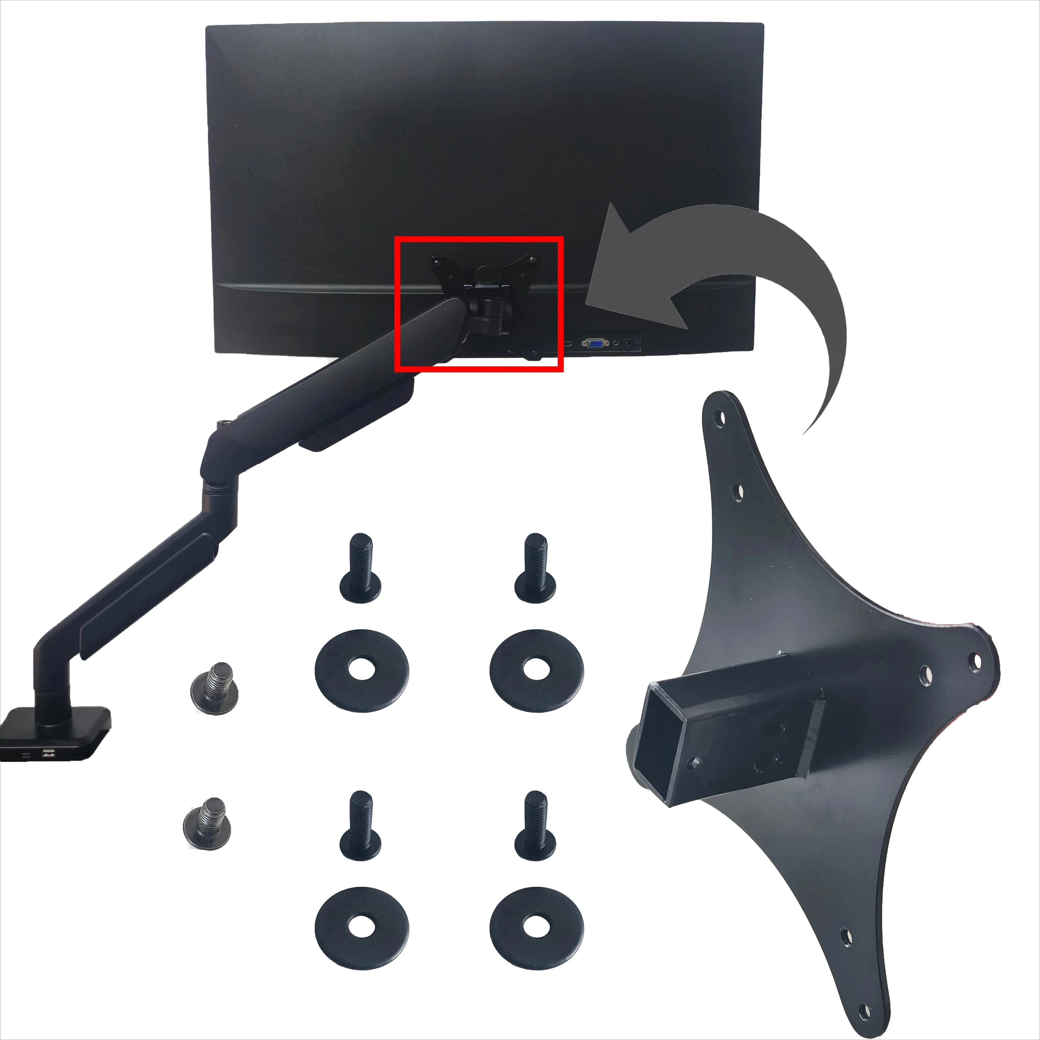 

Monitor Arm / Mount VESA Bracket Adapter for AOC 27B1H 27B1 24B1XH 24B1H 24B1 22B1H 22B1HS Display to stand/Desk Mount