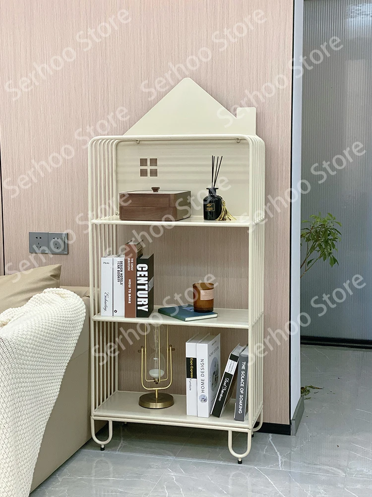 

Children's bookshelf shelves floor-to-ceiling living room creative bookcase simple bedroom bedside wrought iron small mobile