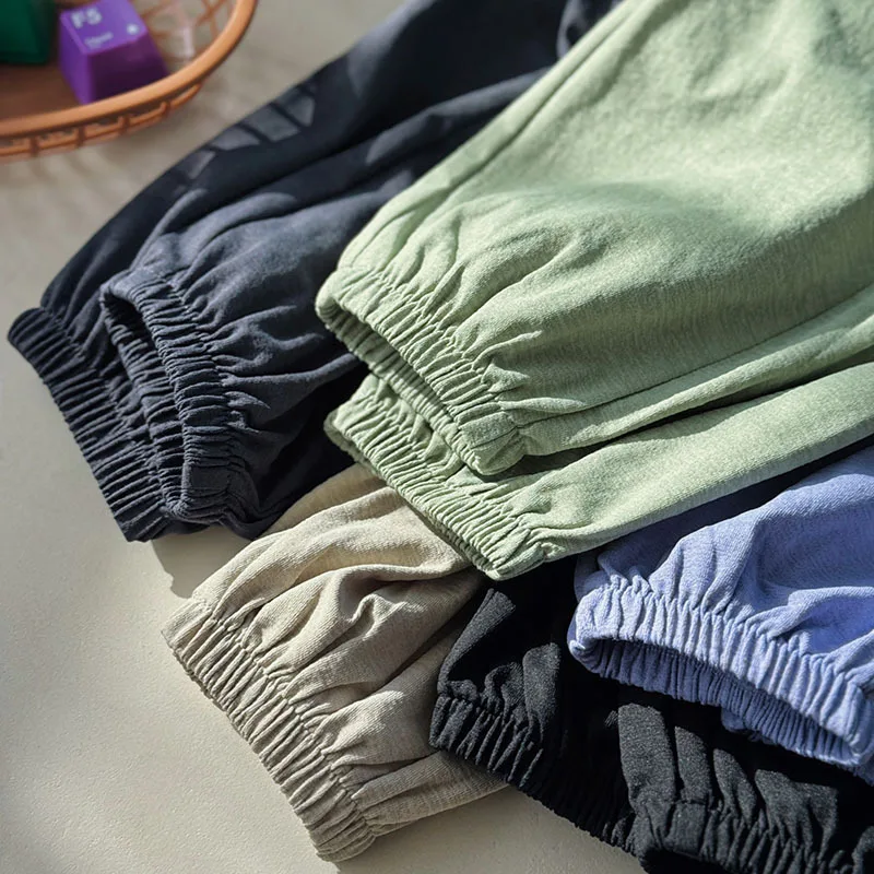 سراويل طويلة للأطفال للفتيان والفتيات ، بنطلون فانوس صيفي للأطفال ، بنطلون فضفاض ، النسخة الكورية