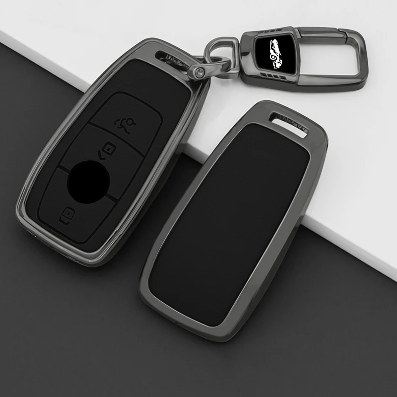 

Zinc Alloy Leather Car Key Case Cover for Mercedes Benz A C E S G Class GLC CLE CLA GLB GLS W177 W205 W213 W222 X167 AMG