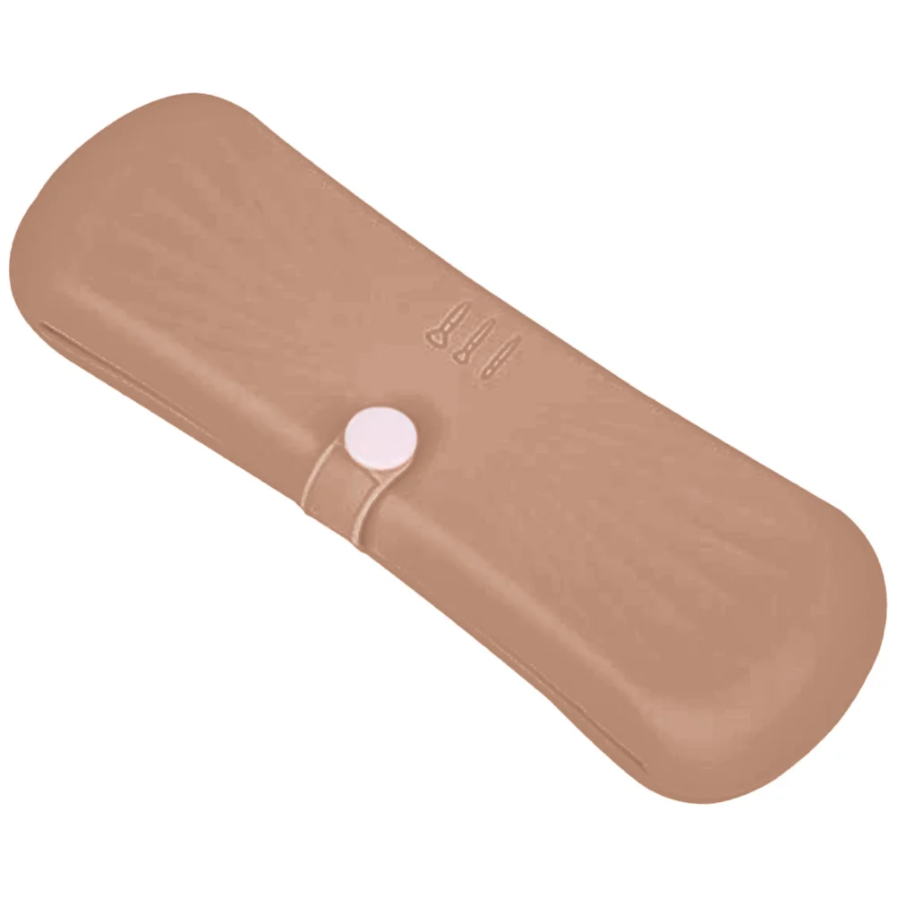 

Makeup Brush Storage Bag Travel Toiletry Case for Women Silica Gel Holder Durable Portable Easy Clean Compact Spacious Side