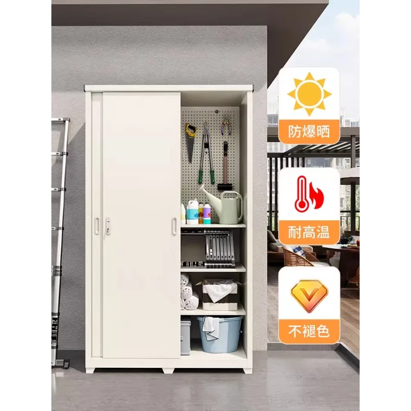 Steel bay window cabinet, locker, sunscreen, waterproof storage  locker, outdoor large-capacity cleaning