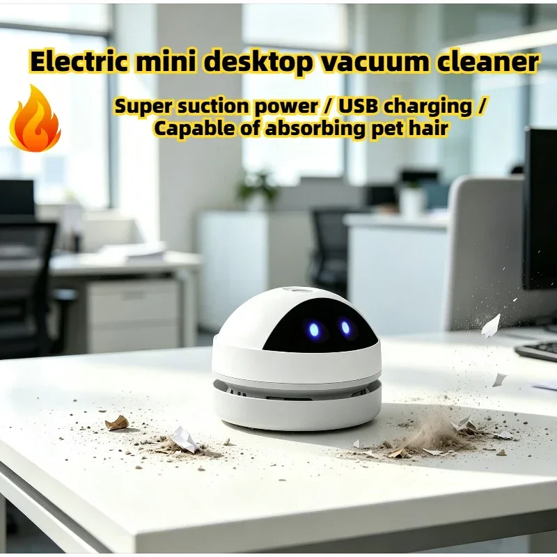 1PCS Electric mini portable desktop vacuum cleaner - stationery charging model - handheld office wireless cleaner