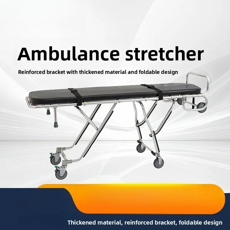 

Aluminum Alloy Ambulance Stretcher–Automatic Loading Emergency Rescue Cot,Folding Patient Transport Bed for Hospital & First Aid