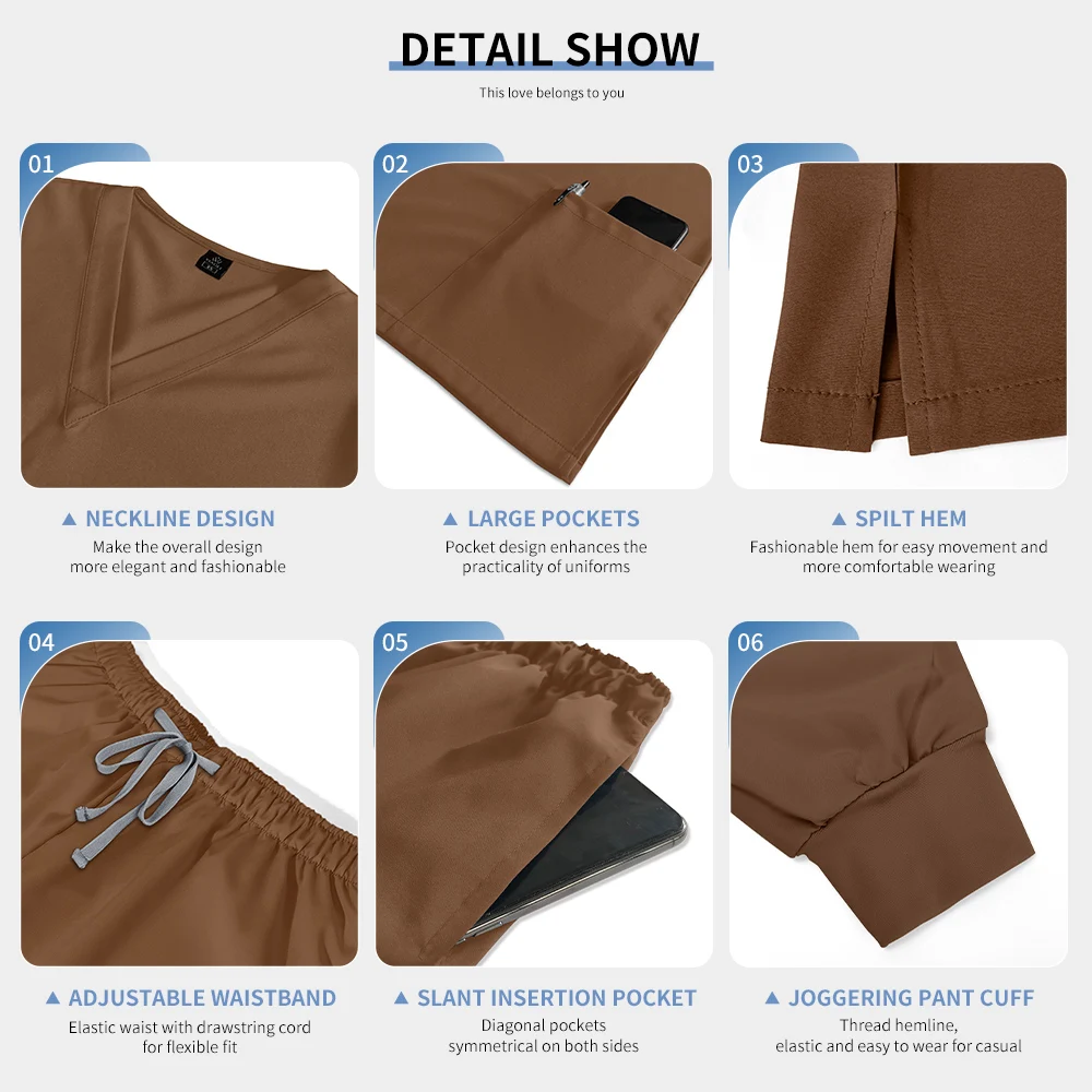 Surgical Doctor Nursing Clothes Dental Hospital Scrubs Uniforms Medical Surgery Beautician Clothes Operating Room Tops And Pants