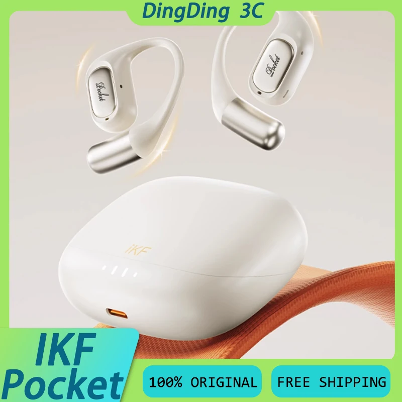 iKF Pocket Wireless Earphone Air Bone Conduction Bluetooth 5.4 Long Battery Life Comfort Open Earbuds Customized Sports Headset