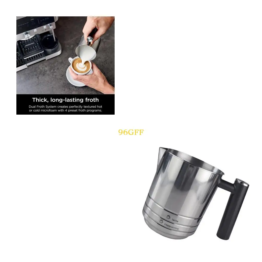 96gfマルチファンティオナルミルク泡立ちアタッチメントステンレス鋼泡立て器ミルクフォームカップ手作りラテカプチーノに適しています