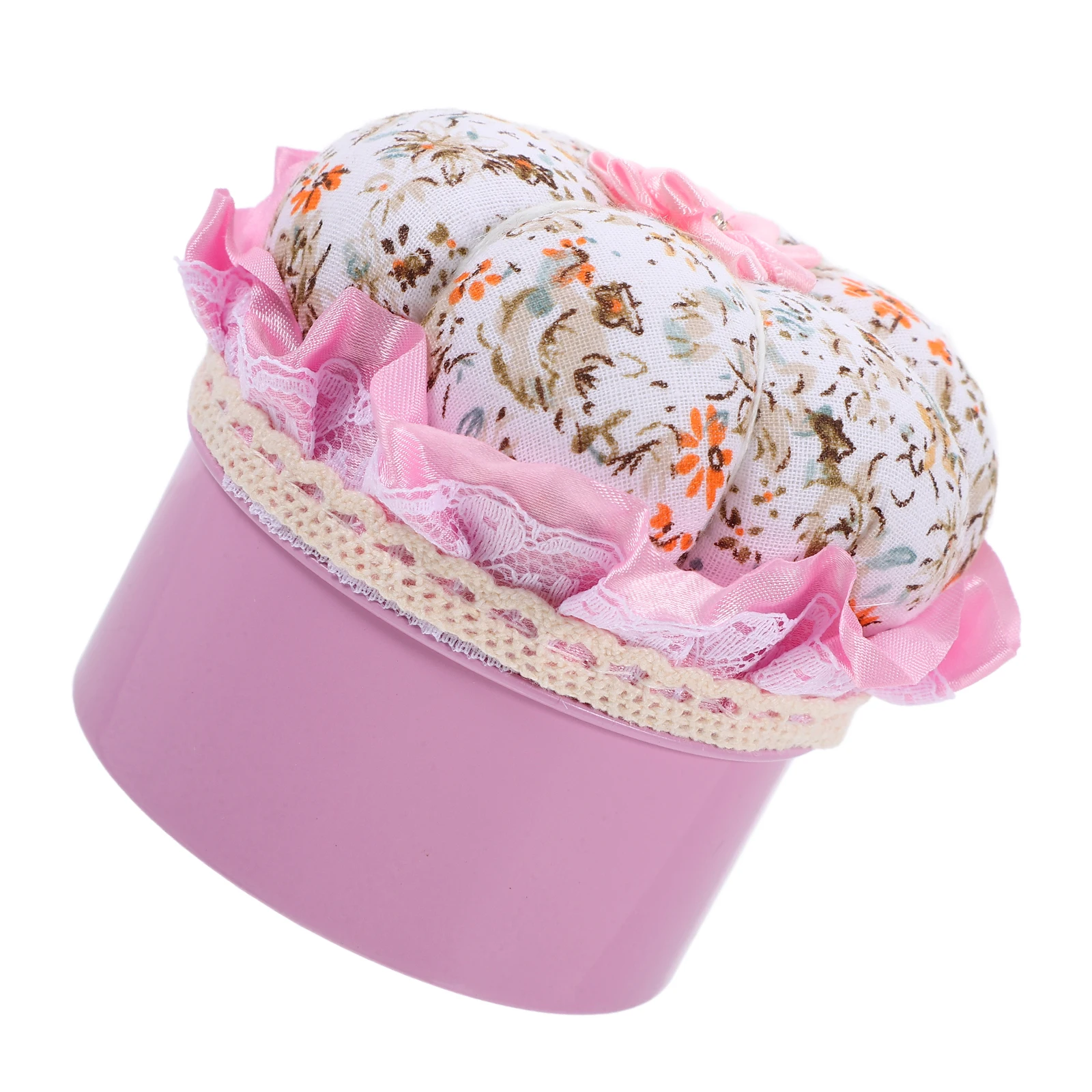 

Multifunctional Sewing Pin Cushion Box Needle Thread Storage Fabric Tinplate Organizer Portable Pumpkin Shaped for Home