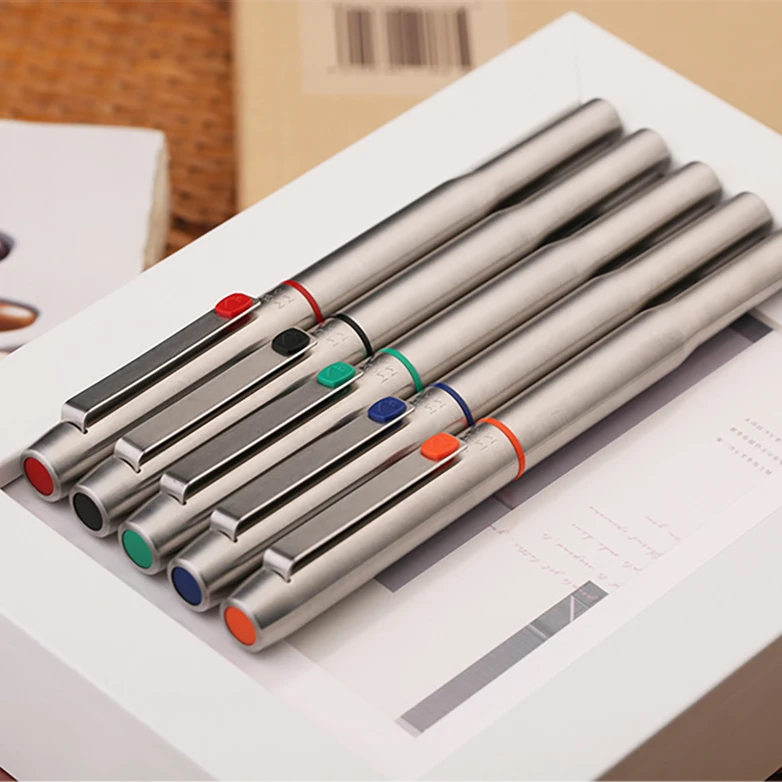 New MAJOHN B25 Stainless Steel Ballpoint Pen Schmidt Refill Creative Spades Ares Rollerball Pen Business Wiring Design Gift