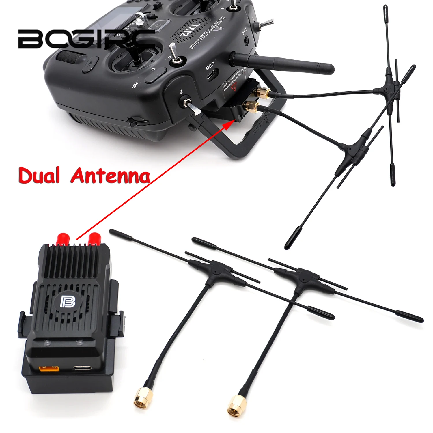 RC Model Dual Antenna Dual Band ELRS 915Mhz/2.4Ghz Gemini TX Module JR Interface For FPV Long Range Drone Quadcopter Expresslrs