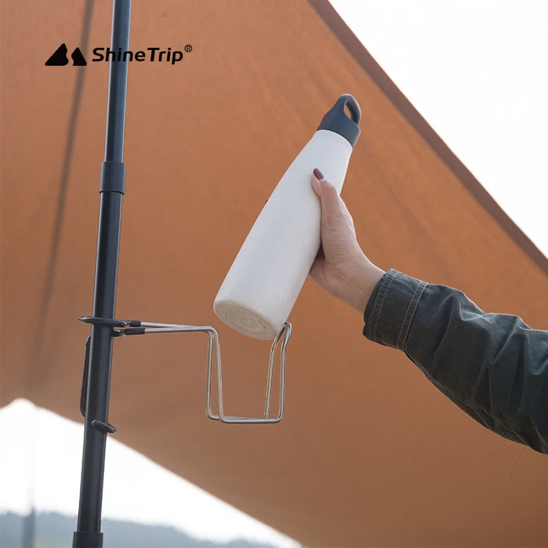 

Camping tent light pole outdoor multifunctional water cup stainless steel cup holder