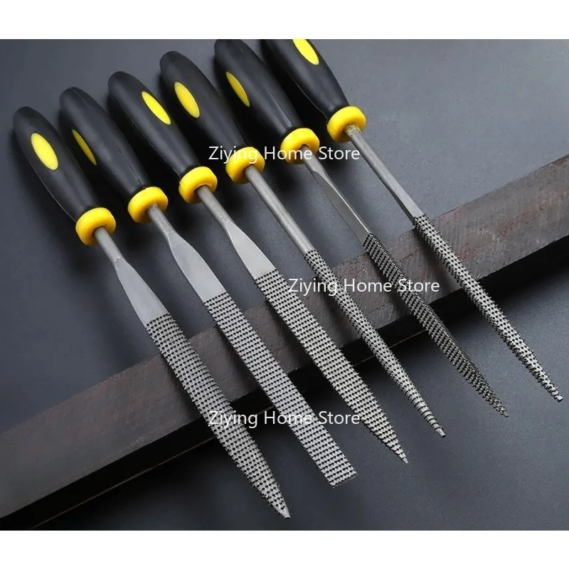 Suitable for Black Orchid Woodworking Mixed Small File Set, Triangular Half, Round Flat Head, Flat File, Square File Steel File