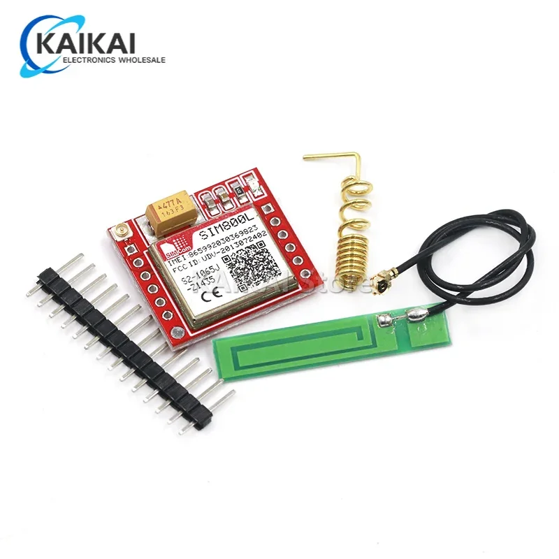 Kleinste SIM800L GPRS GSM-module MicroSIM-kaart Core BOard Quad-band TTL seriële poort