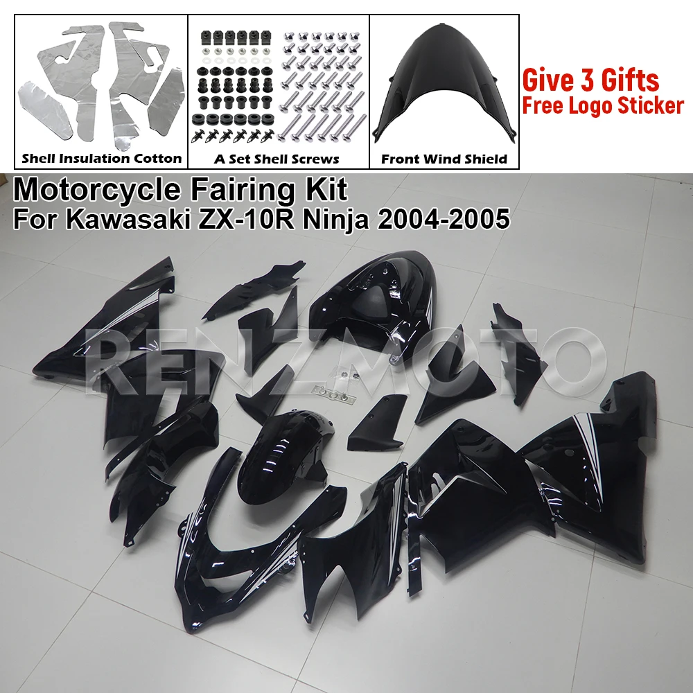 

Для Kawasaki ZX-10R Ninja 2004-2005 аксессуары для мотоциклов обтекатели литьевая форма окрашенная АБС-пластик комплекты кузова K1005-102a