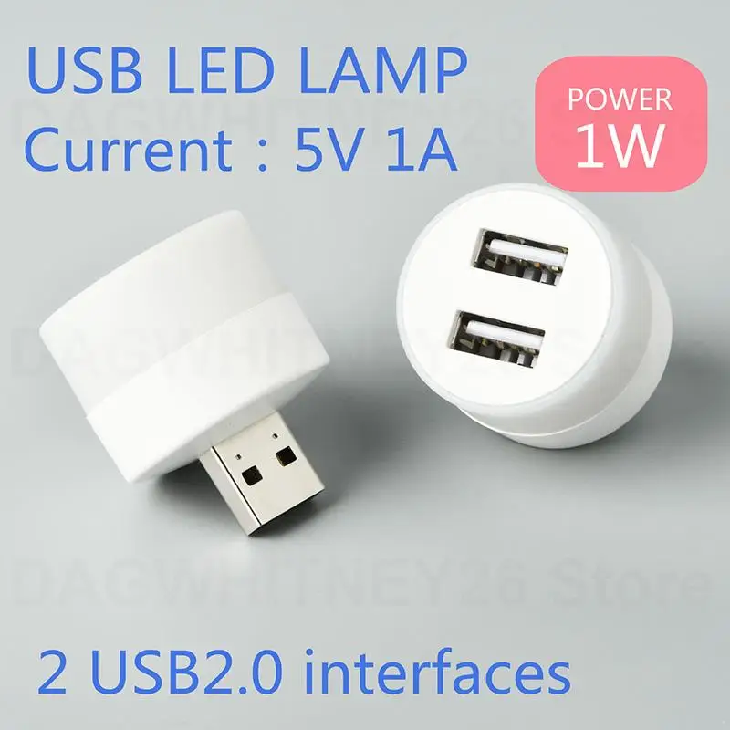 Mini USB Plug Lamp 5V 1W Super Bright Eye Protection Book Light Computer Mobile Power Charging USB piccola luce notturna a LED U26