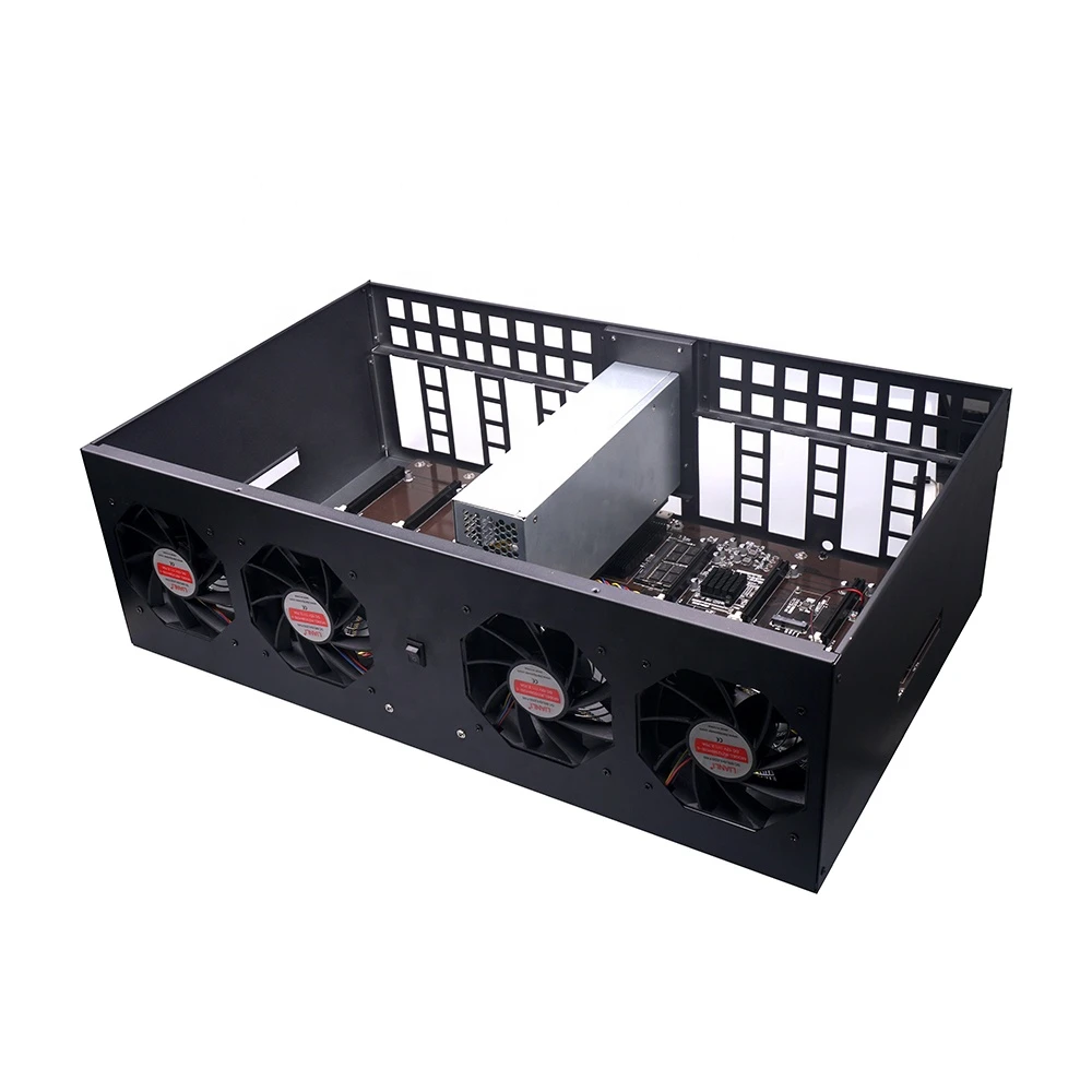 metal steel open type case cooling gel ball acrylic fans platform case frame chassis for home use