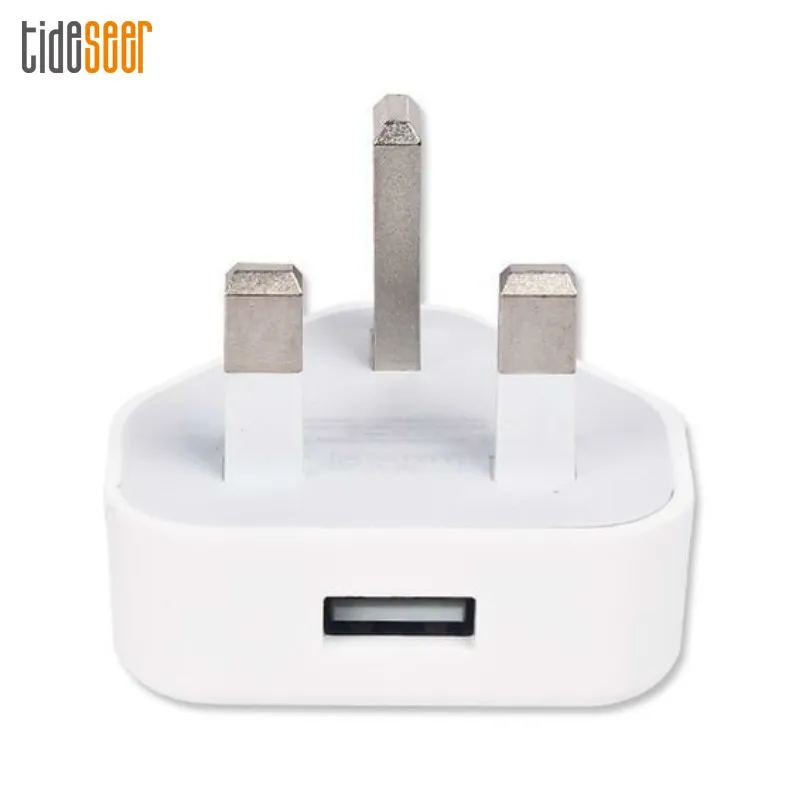 

USB Wall Charger AC Travel Power Adapter UK 3 Pins Plug 5V 1A for iPhone Samsung Huawei Xiaomi LG Smart Mobile Phone 300pcs