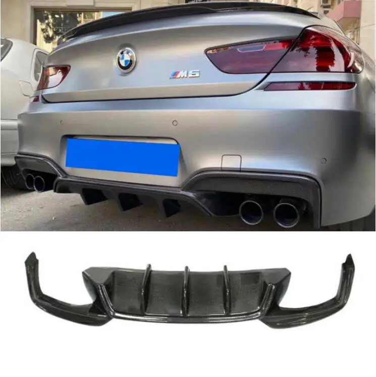 MP Style Real Carbon Fiber Rear Bumper Trunk Lip Diffuser Spoiler For BMW F06 F12 F13 M6 6 Series 2012 2013 2014 2015 2016