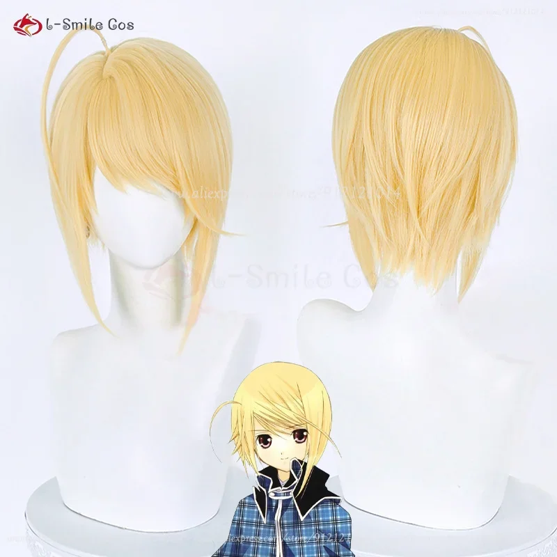 FC6Anime Hotori Tadase Cosplay Wig Short Yellow Cosplay Kings Chair Wig Heat Resistant Synthetic Hair Halloween Wigs@FC8！