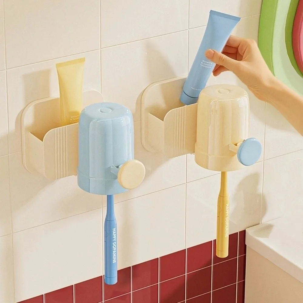 

Настенная полка для хранения зубных щеток, пластиковая компактная настенная стойка, водонепроницаемый держатель для зубной пасты с допамином