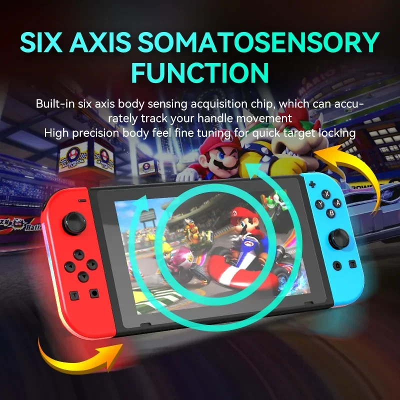 Best Controller Joycons 6 Axis Wireless Gamepad For Switch /Lite/OLED replacement BT5.2 Dual Vibration Game switch Joysticks