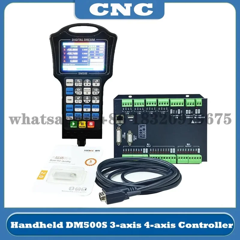 

Handheld DM500S 3axis 4axis engraving machine controller CNC motion control system 500MHz 1G memory G code instead of mach3