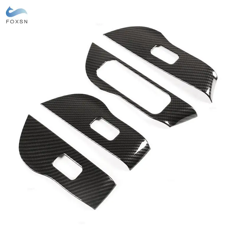 LHD Carbon Fiber Texture/Silver Car Interior Window Switch Adjust Panel Control Decorative Trim For Mercedes Benz GLE Class 2020