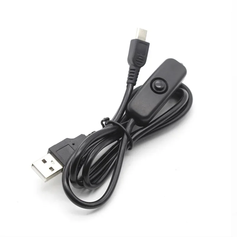 Chargeur de câble USB vers DC avec interrupteur, alimentation AC, Raspberry Pi 4, 4B, 5V, 3A, Micro USB, Type C, 5V, 2,5 A