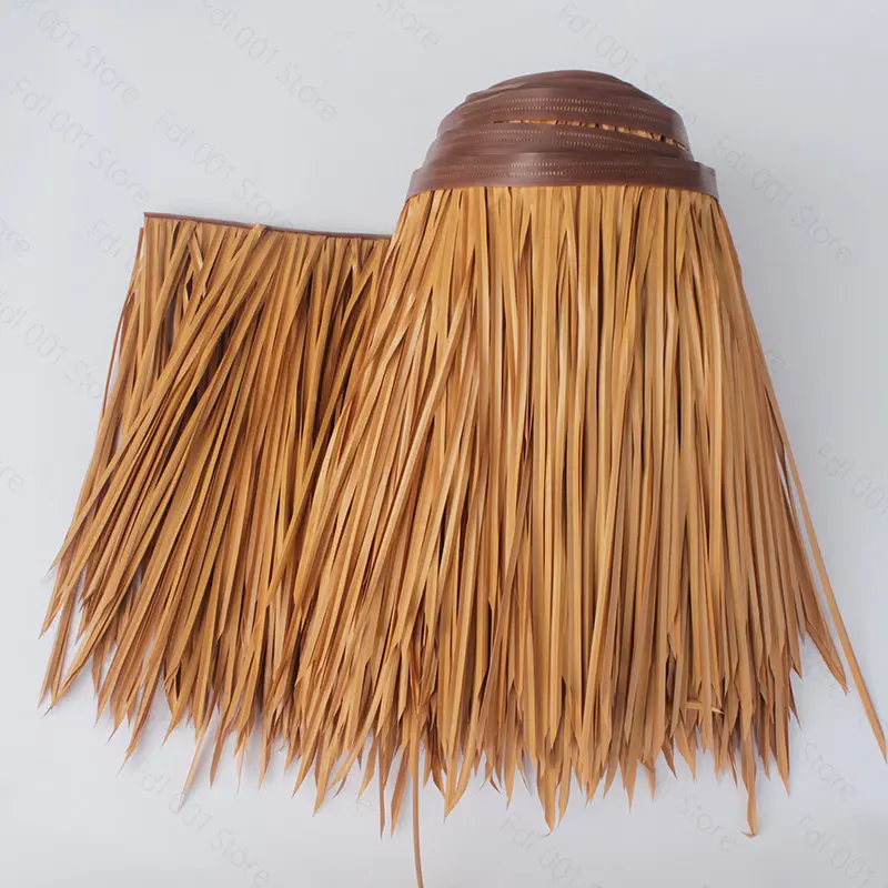 10M Artificial Mexican Straw Roof, Plastic Retardant Thatch Cover for Garden Patio Tiki Bar, Fake Grass Plant Decor
